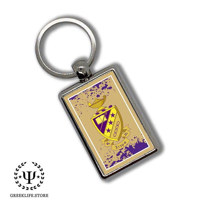 Phi Sigma Pi Keychain Rectangular