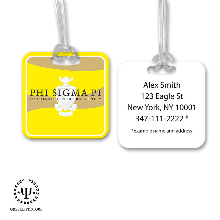 Phi Sigma Pi Luggage Bag Tag (square)