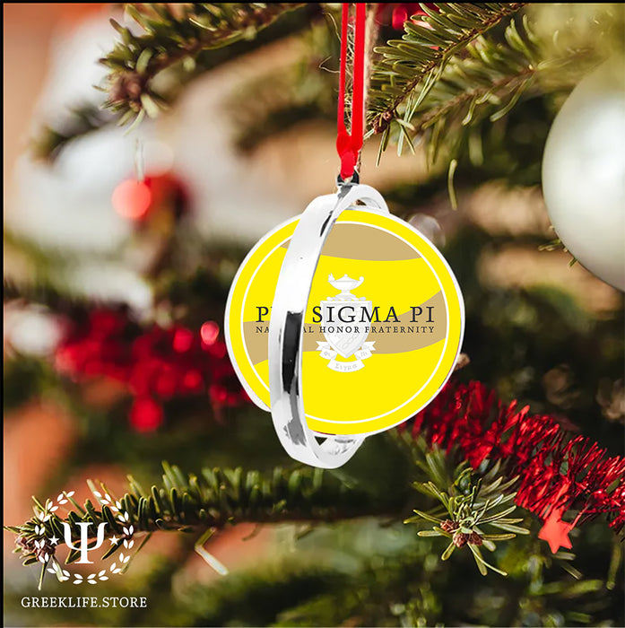 Phi Sigma Pi Christmas Reversible Flat Round Ornament