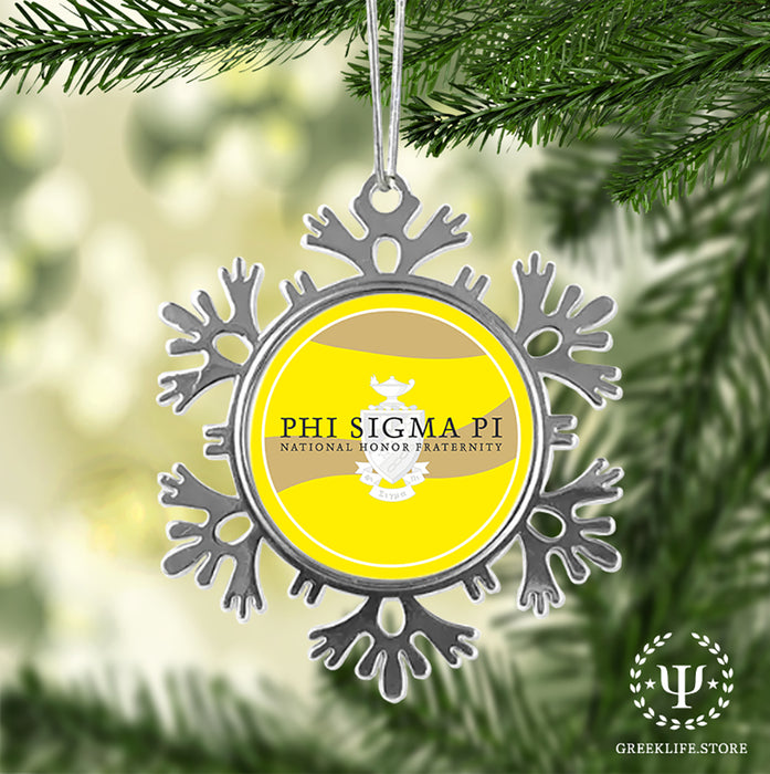 Phi Sigma Pi Christmas Ornament - Snowflake Metal