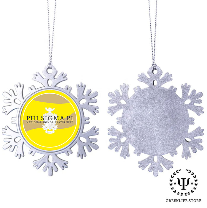 Phi Sigma Pi Christmas Ornament - Snowflake Metal