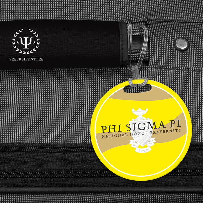 Phi Sigma Pi Luggage Bag Tag (round)