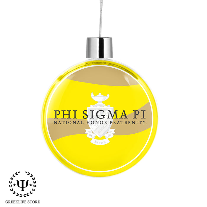 Phi Sigma Pi Christmas Ornament Flat Round