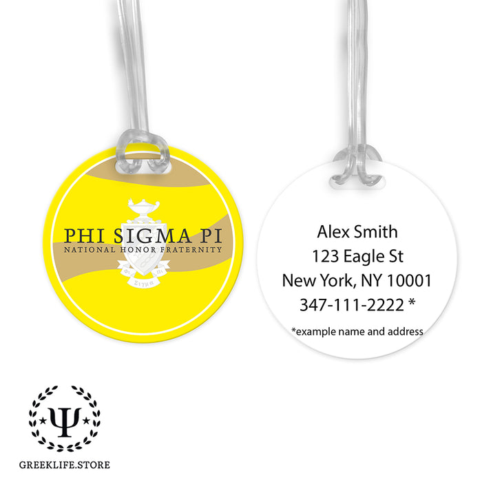 Phi Sigma Pi Luggage Bag Tag (round)