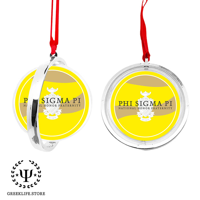 Phi Sigma Pi Christmas Reversible Flat Round Ornament