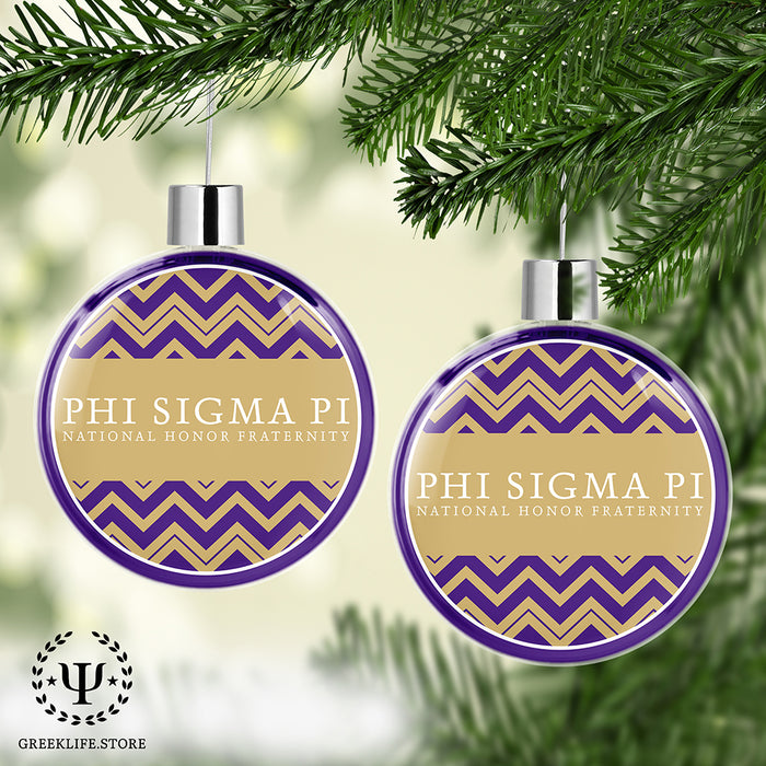 Phi Sigma Pi Christmas Ornament Flat Round