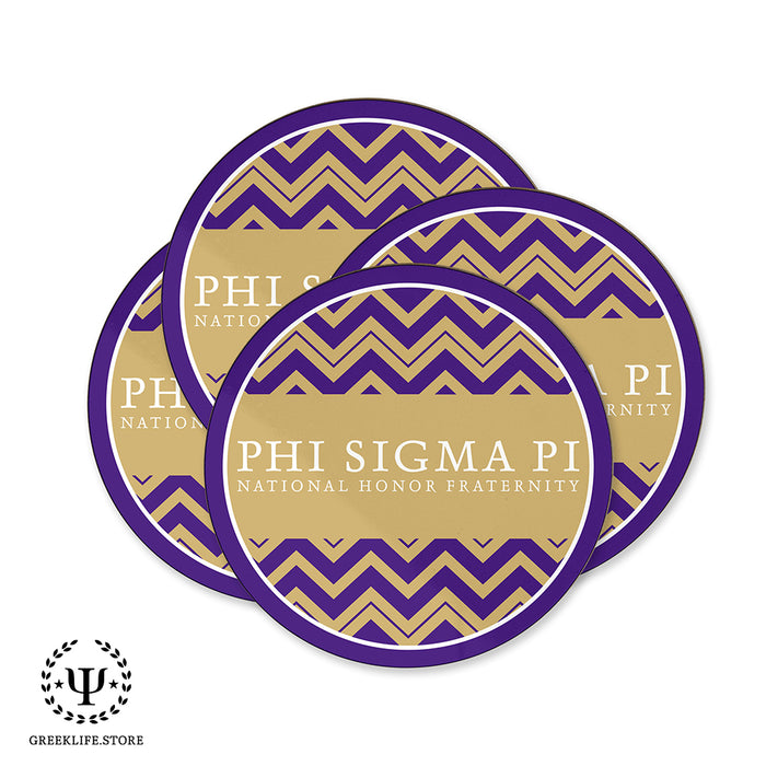 Phi Sigma Pi Beverage coaster round (Set of 4)