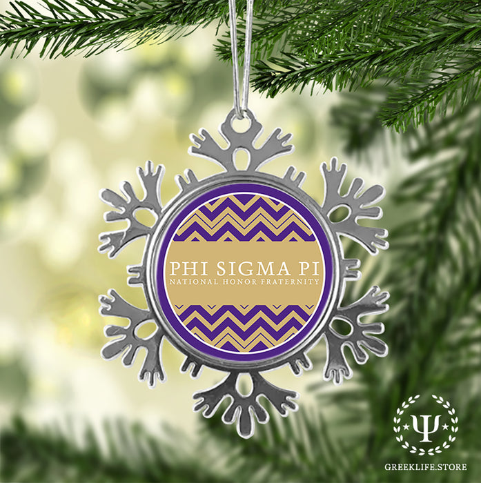 Phi Sigma Pi Christmas Ornament - Snowflake Metal