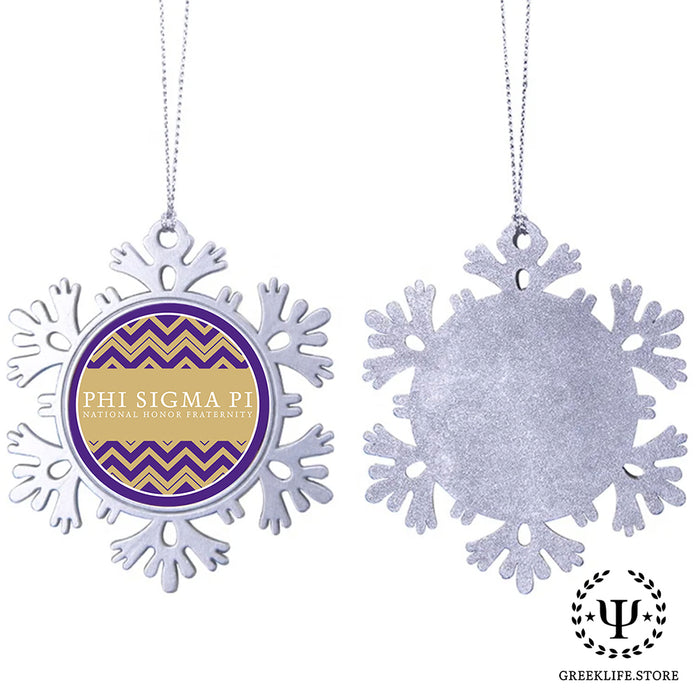 Phi Sigma Pi Christmas Ornament - Snowflake Metal