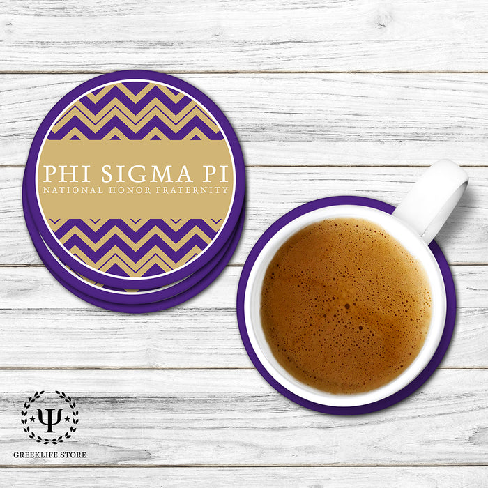 Phi Sigma Pi Beverage coaster round (Set of 4)