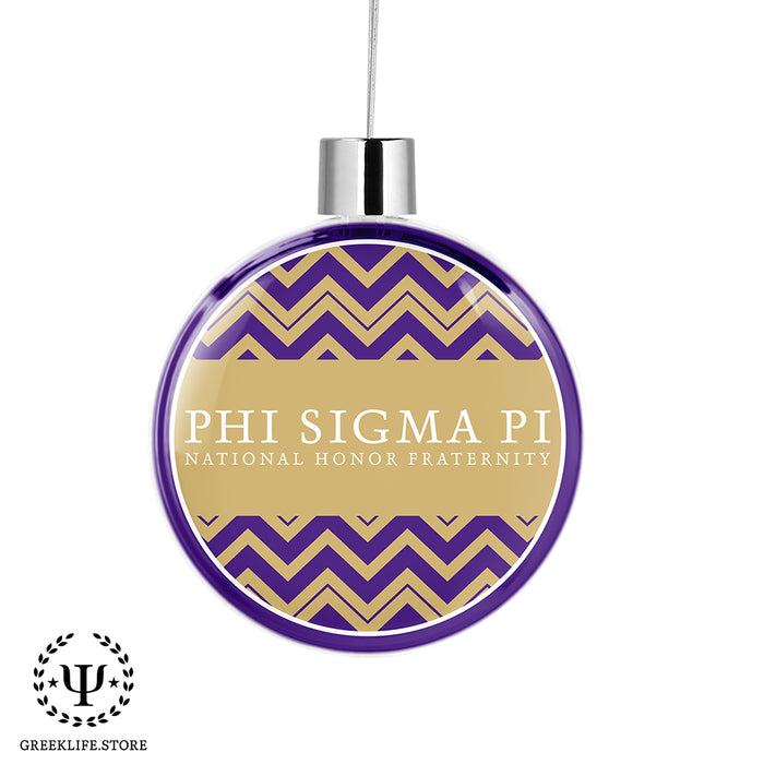 Phi Sigma Pi Christmas Ornament Flat Round