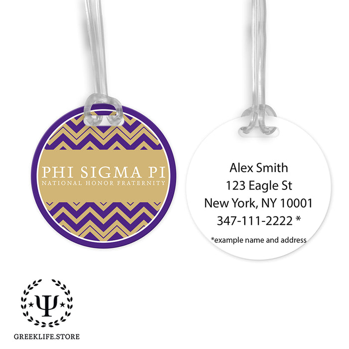 Phi Sigma Pi Luggage Bag Tag (round)