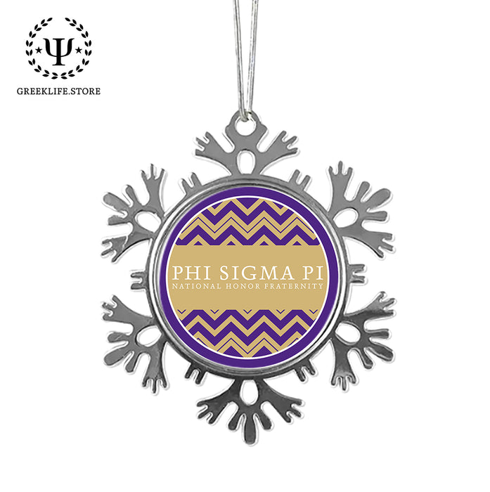 Phi Sigma Pi Christmas Ornament - Snowflake Metal