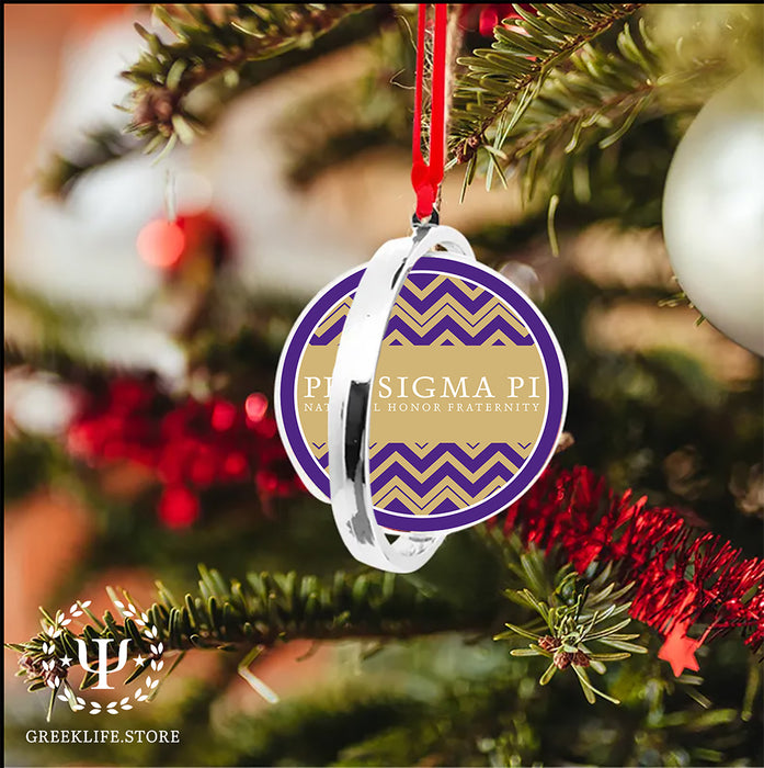 Phi Sigma Pi Christmas Reversible Flat Round Ornament