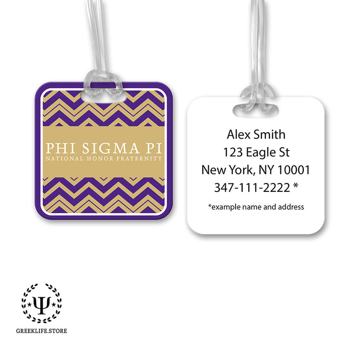 Phi Sigma Pi Luggage Bag Tag (square)