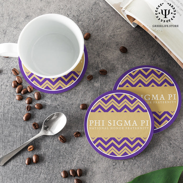 Phi Sigma Pi Beverage coaster round (Set of 4)