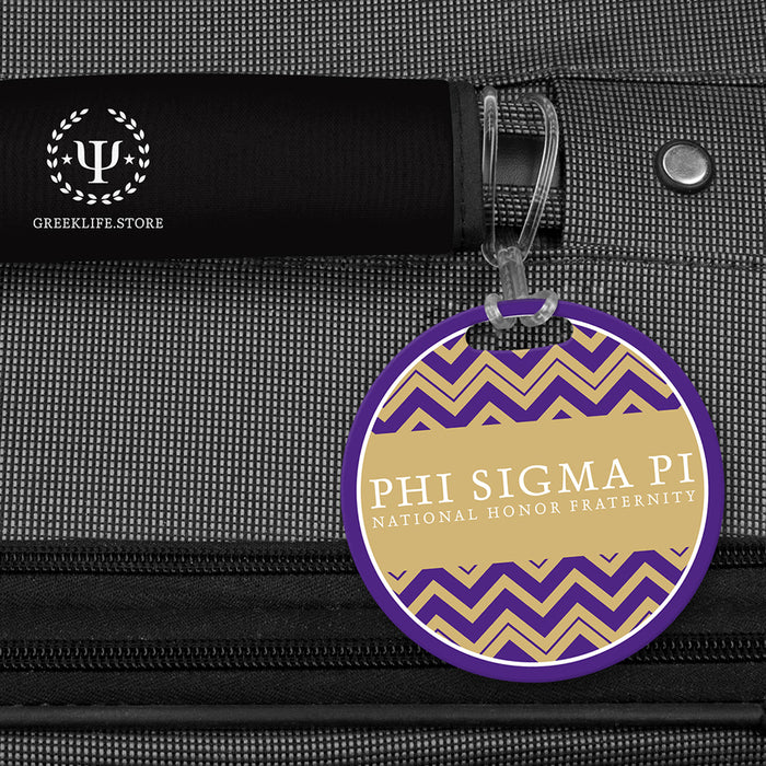 Phi Sigma Pi Luggage Bag Tag (round)