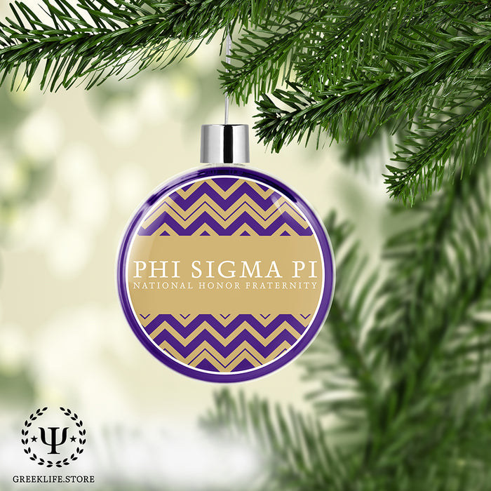 Phi Sigma Pi Christmas Ornament Flat Round