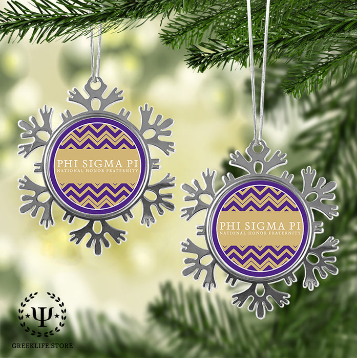 Phi Sigma Pi Christmas Ornament - Snowflake Metal