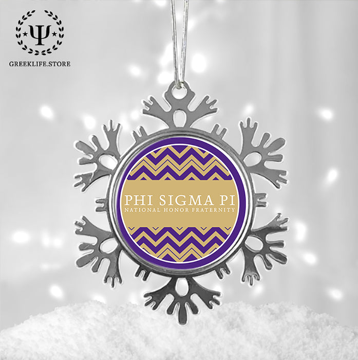 Phi Sigma Pi Christmas Ornament - Snowflake Metal