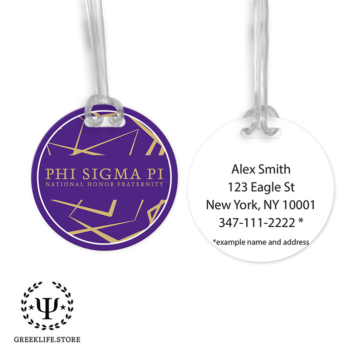 Phi Sigma Pi Luggage Bag Tag (round)