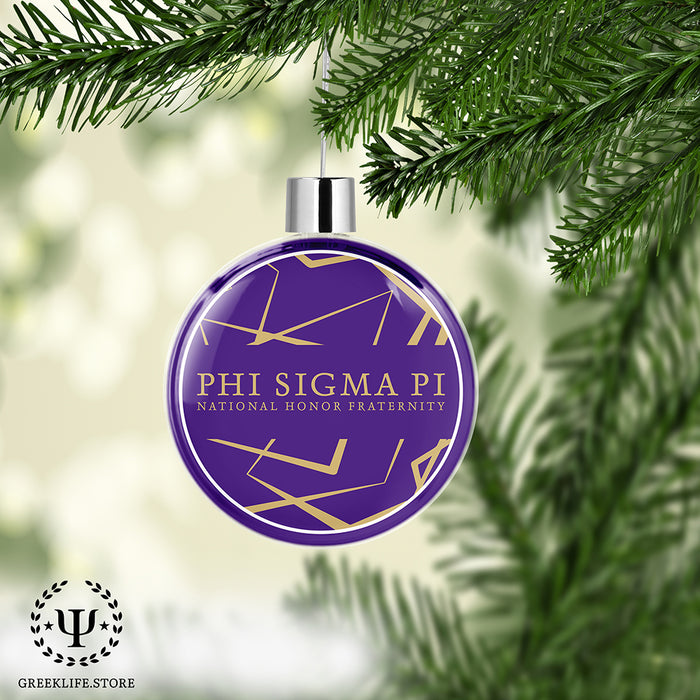 Phi Sigma Pi Christmas Ornament Flat Round