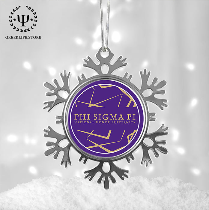 Phi Sigma Pi Christmas Ornament - Snowflake Metal