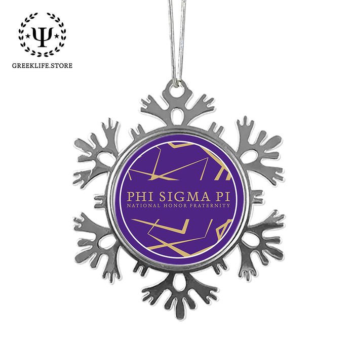 Phi Sigma Pi Christmas Ornament - Snowflake Metal