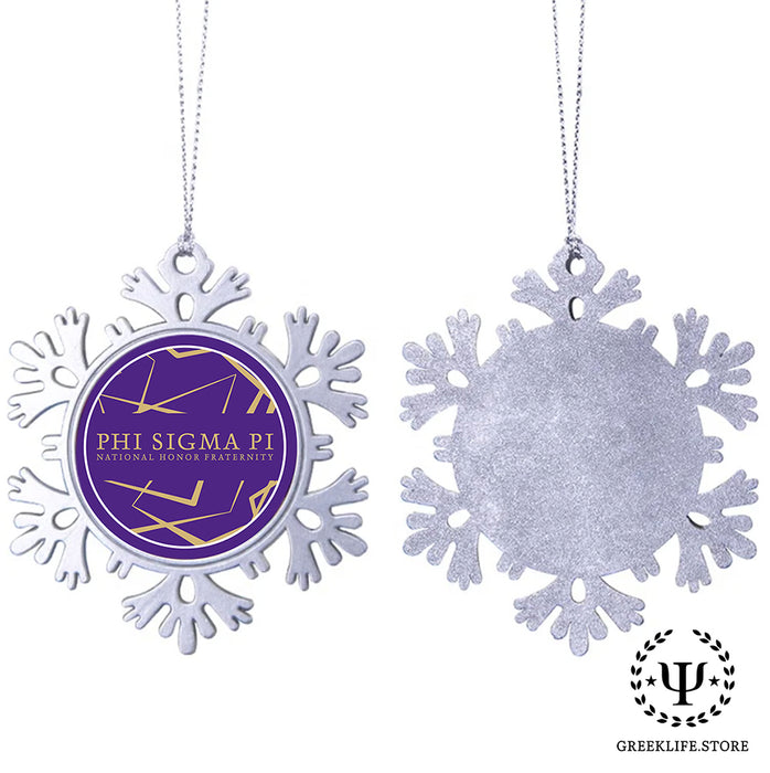 Phi Sigma Pi Christmas Ornament - Snowflake Metal