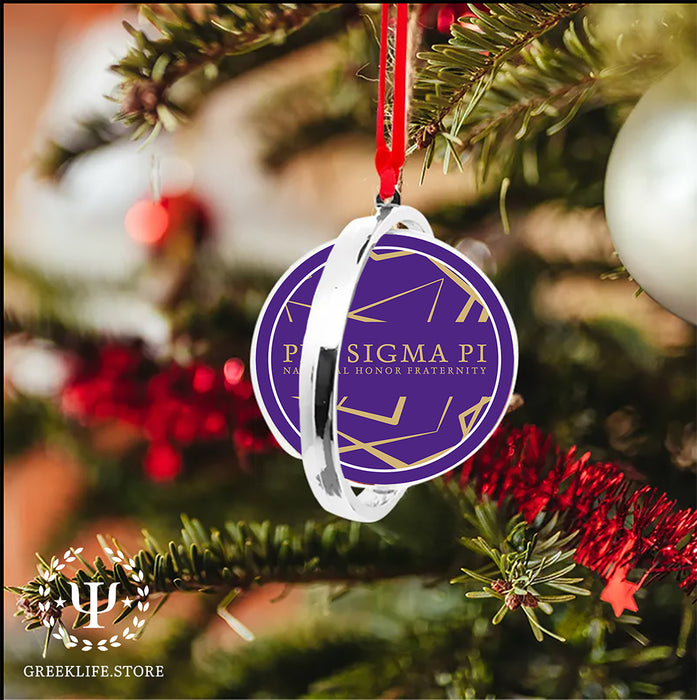 Phi Sigma Pi Christmas Reversible Flat Round Ornament