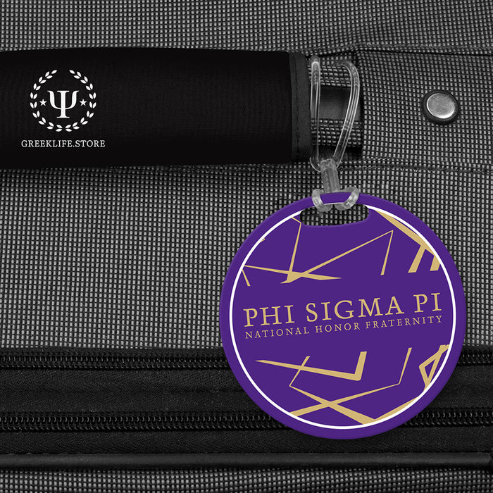 Phi Sigma Pi Luggage Bag Tag (round)