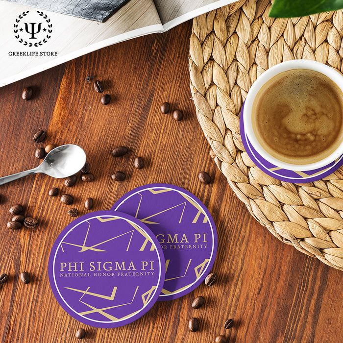 Phi Sigma Pi Beverage coaster round (Set of 4)