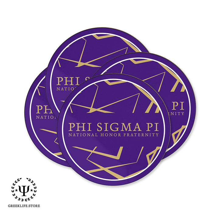 Phi Sigma Pi Beverage coaster round (Set of 4)