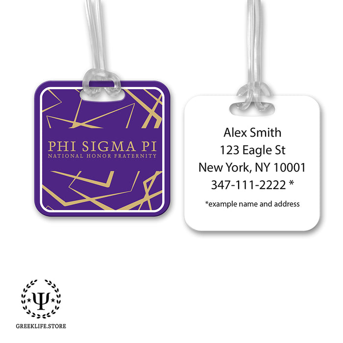 Phi Sigma Pi Luggage Bag Tag (square)