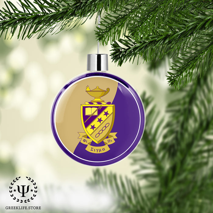 Phi Sigma Pi Christmas Ornament Flat Round