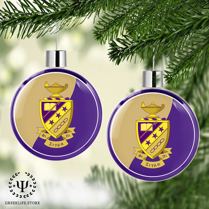 Phi Sigma Pi Christmas Ornament Flat Round