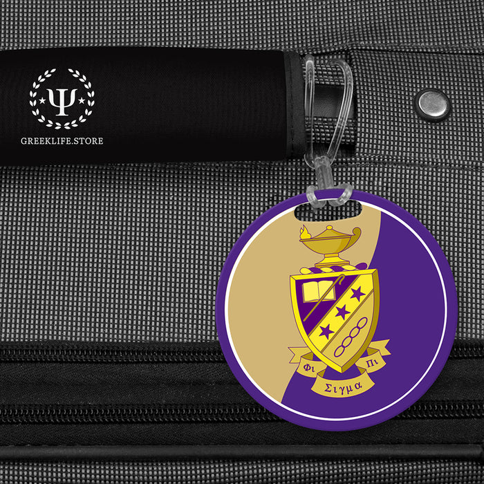 Phi Sigma Pi Luggage Bag Tag (round)