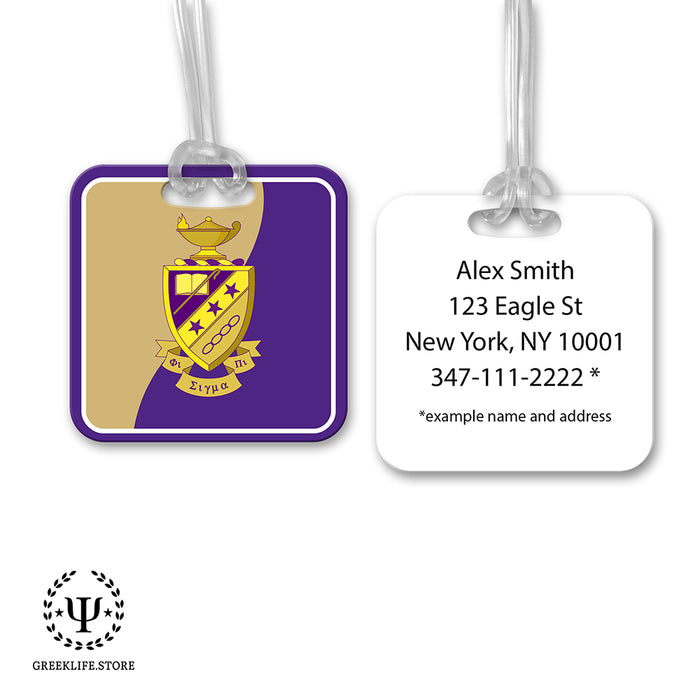 Phi Sigma Pi Luggage Bag Tag (square)