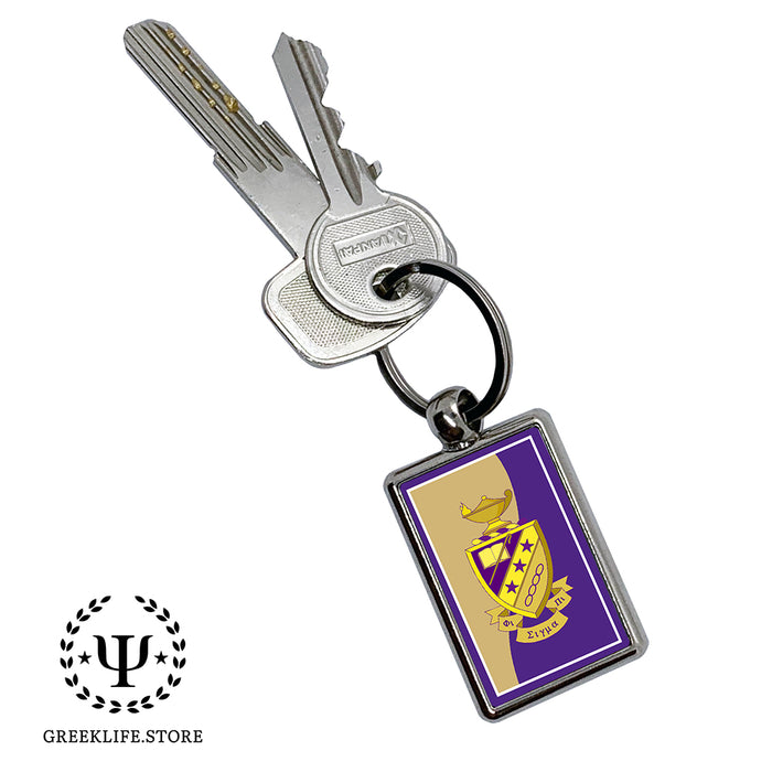 Phi Sigma Pi Keychain Rectangular