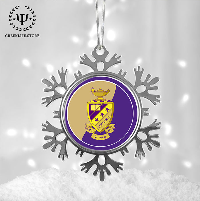 Phi Sigma Pi Christmas Ornament - Snowflake Metal