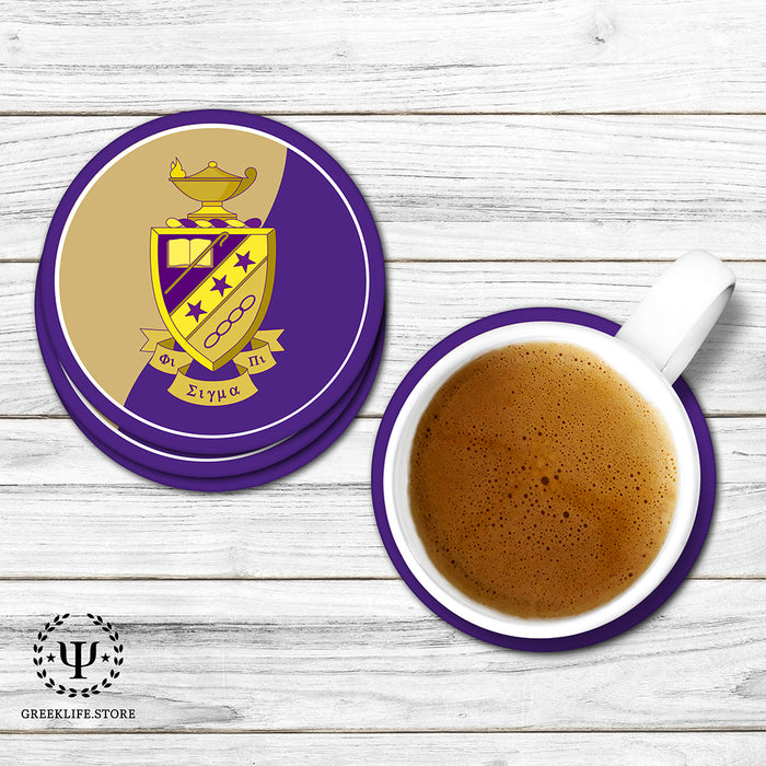 Phi Sigma Pi Beverage coaster round (Set of 4)