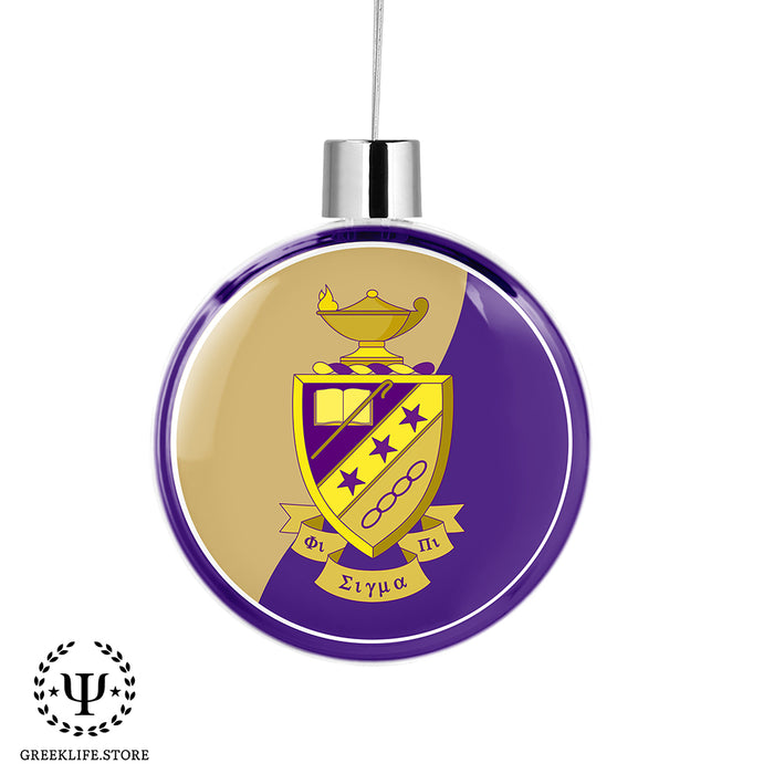 Phi Sigma Pi Christmas Ornament Flat Round