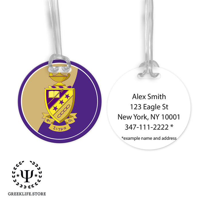 Phi Sigma Pi Luggage Bag Tag (round)