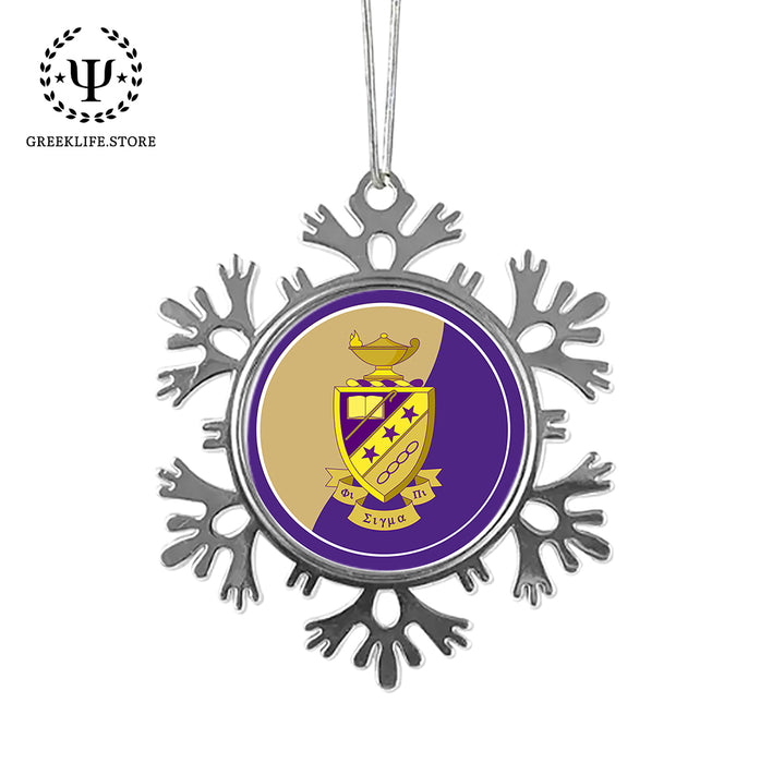 Phi Sigma Pi Christmas Ornament - Snowflake Metal