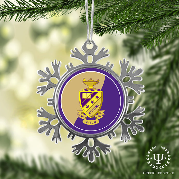 Phi Sigma Pi Christmas Ornament - Snowflake Metal