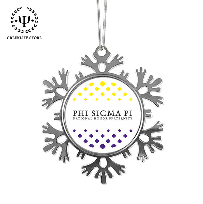 Phi Sigma Pi Christmas Ornament - Snowflake Metal