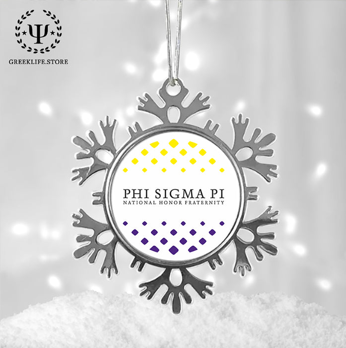 Phi Sigma Pi Christmas Ornament - Snowflake Metal