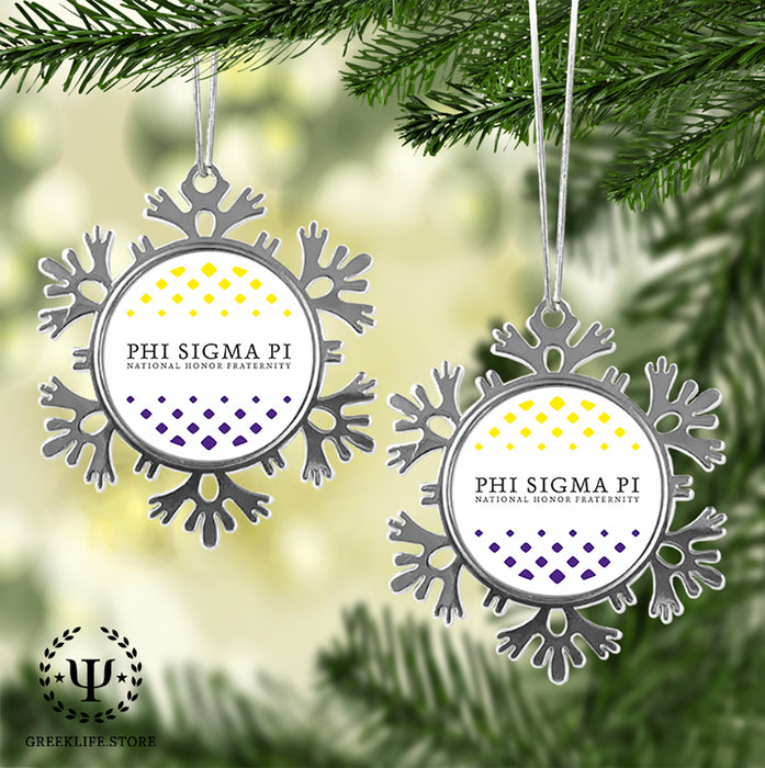 Phi Sigma Pi Christmas Ornament - Snowflake Metal