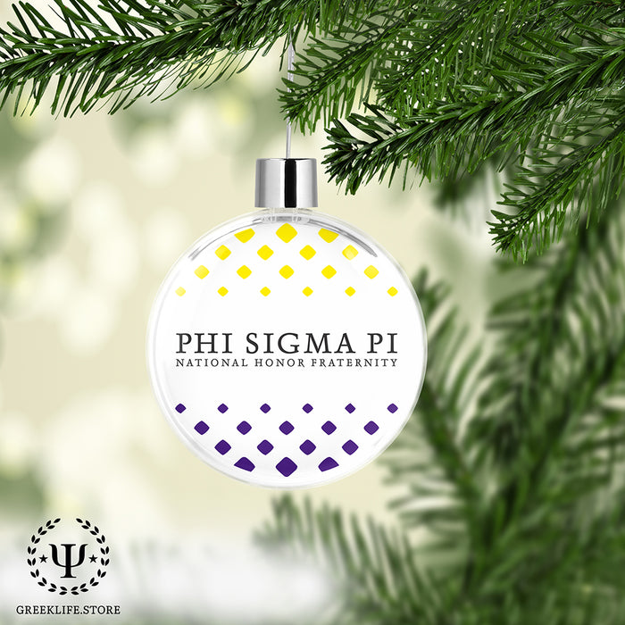 Phi Sigma Pi Christmas Ornament Flat Round