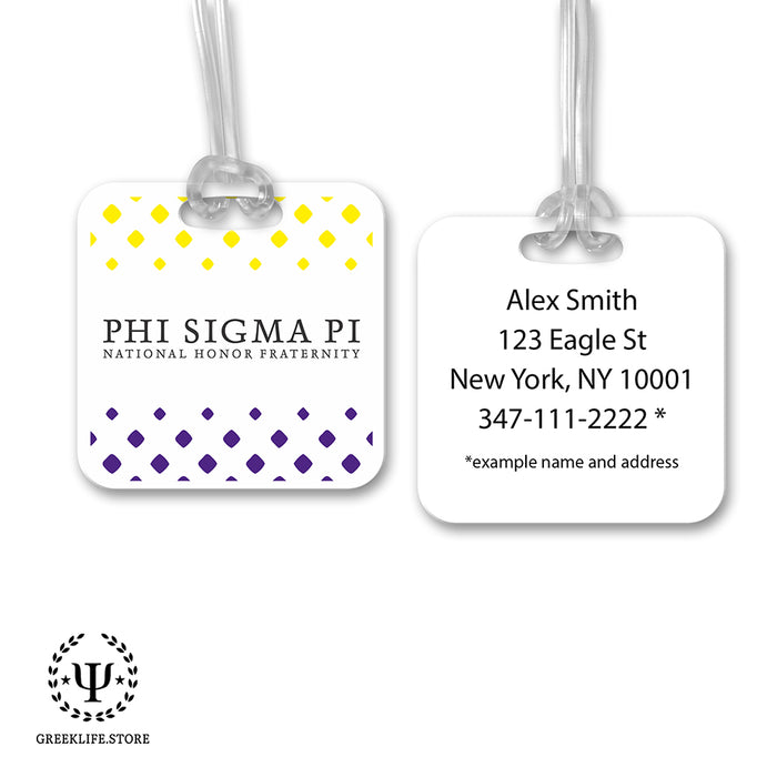 Phi Sigma Pi Luggage Bag Tag (square)